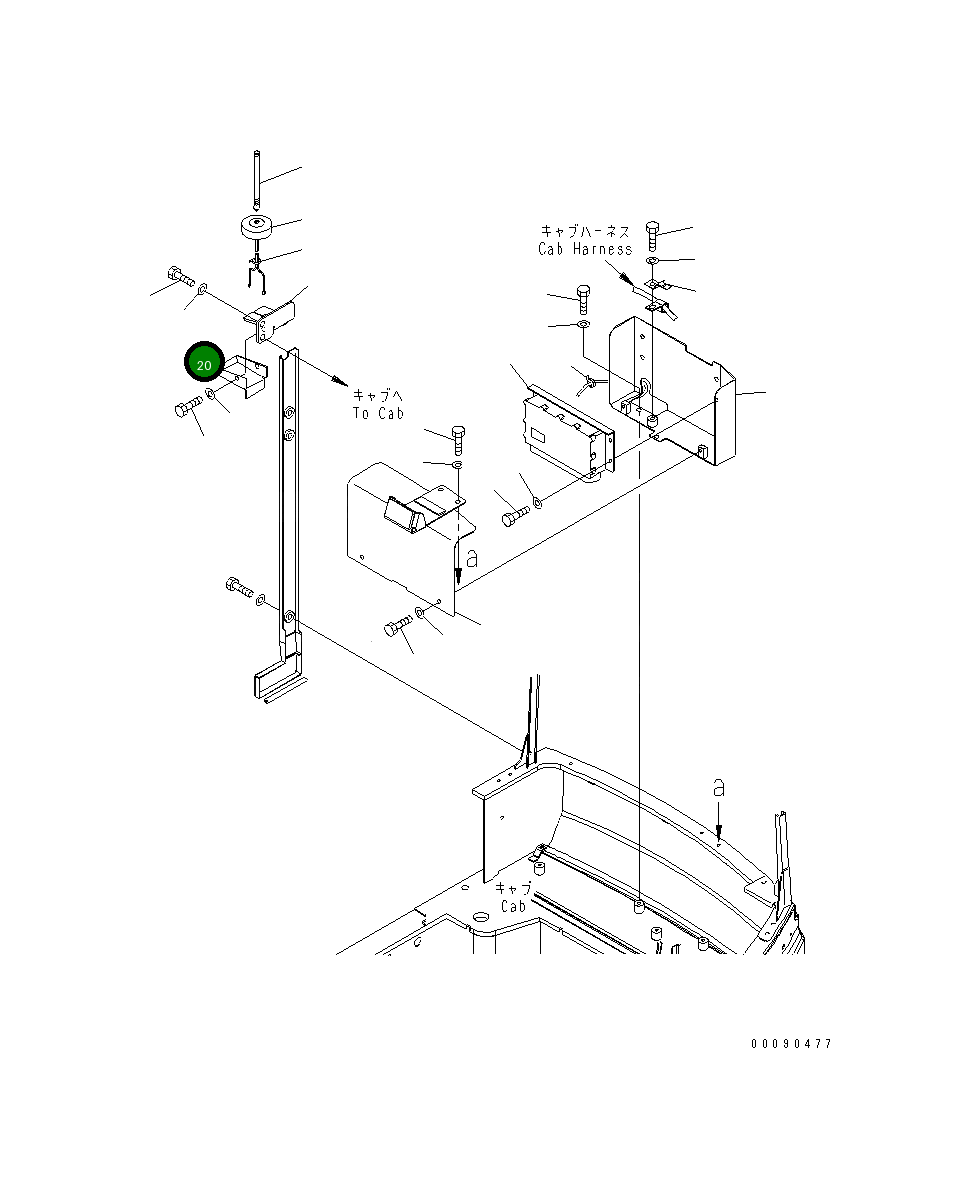 Крышка 22F-06-33530 Komatsu