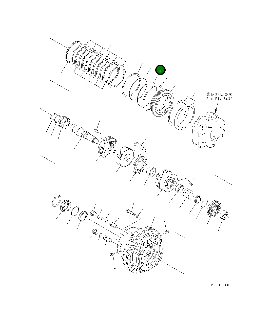 Кольцо уплотнительное (O-Ring) 708-8K-15260 Komatsu