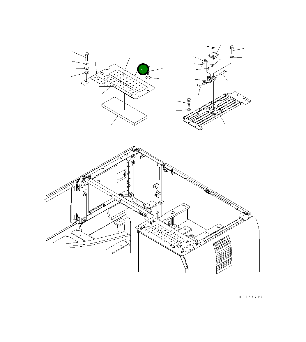 Крышка 21K-54-73431  Komatsu