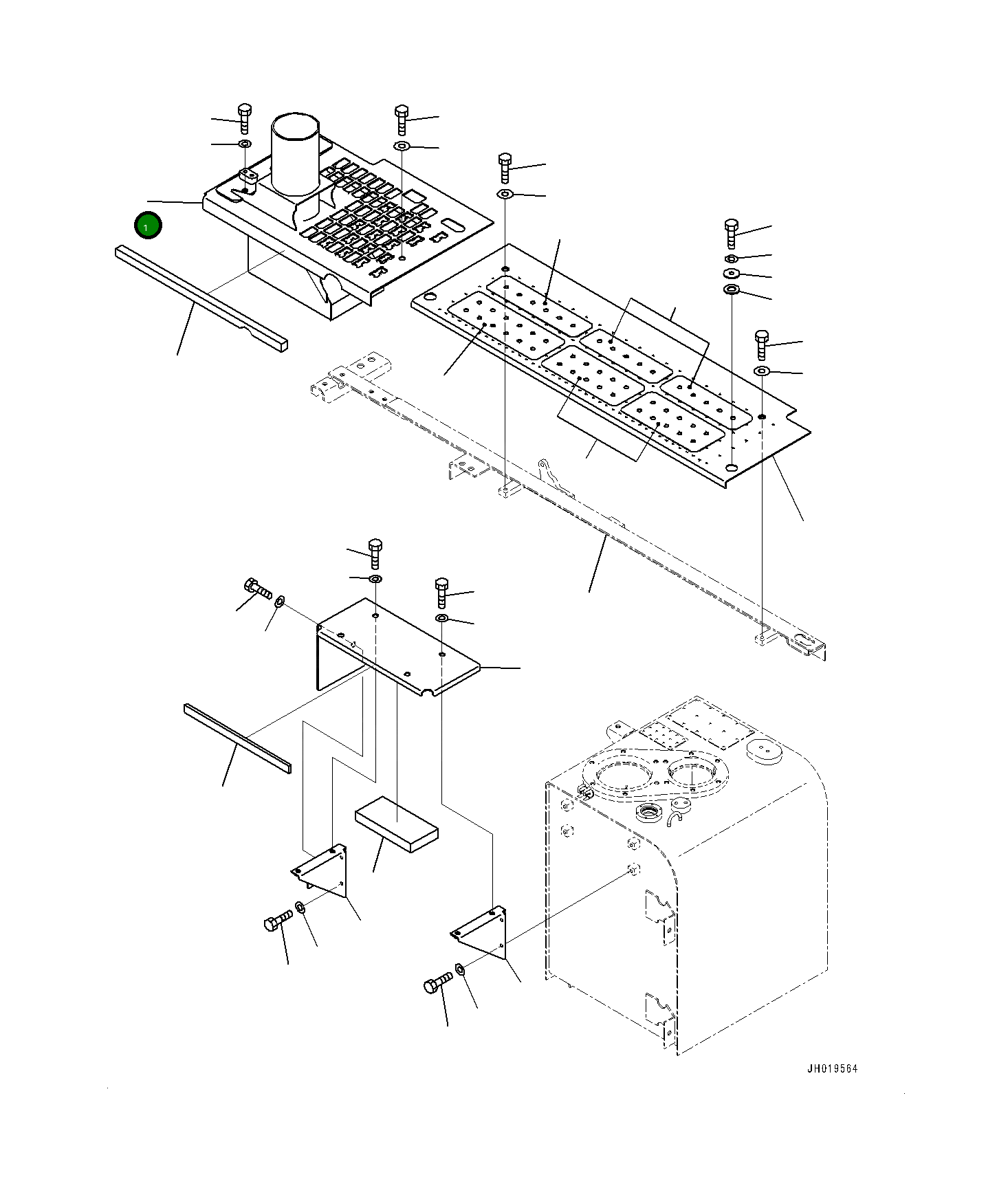 Крышка 207-54-8B230  Komatsu