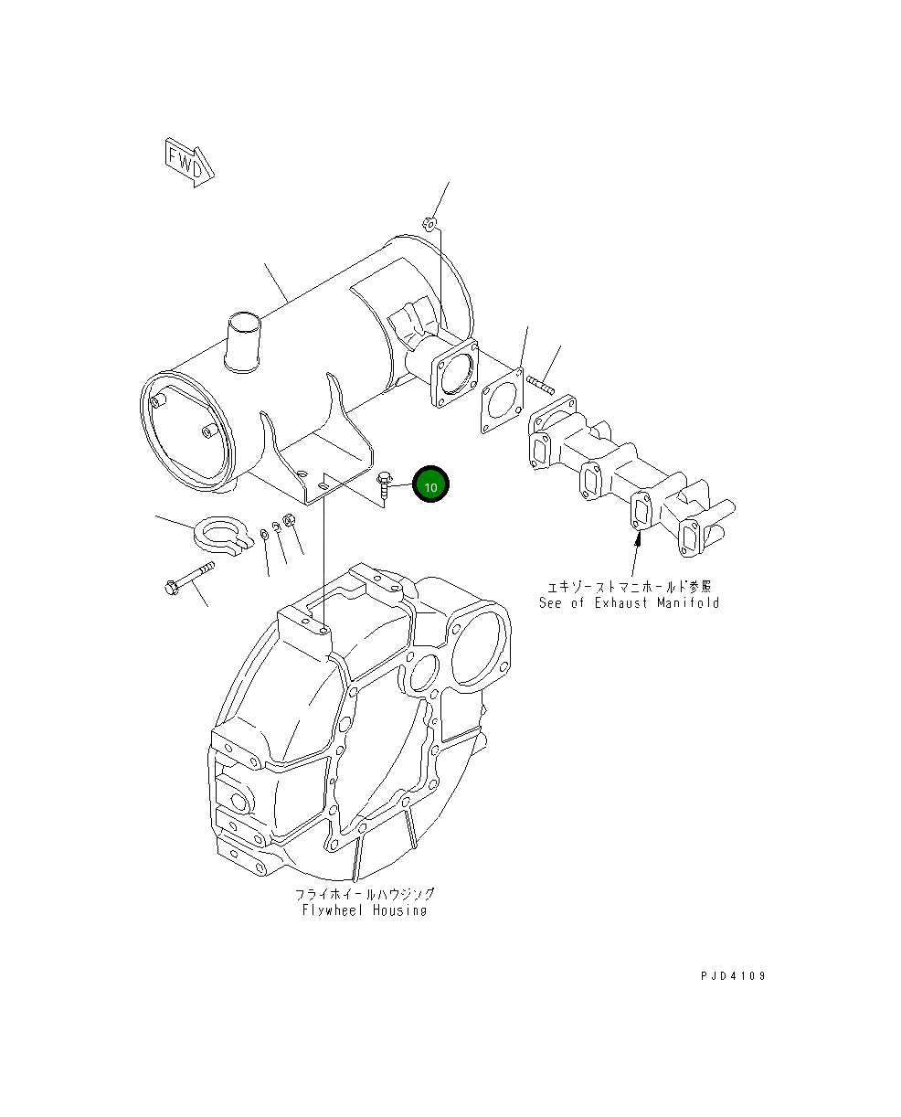Болт YM26106-100202  Komatsu