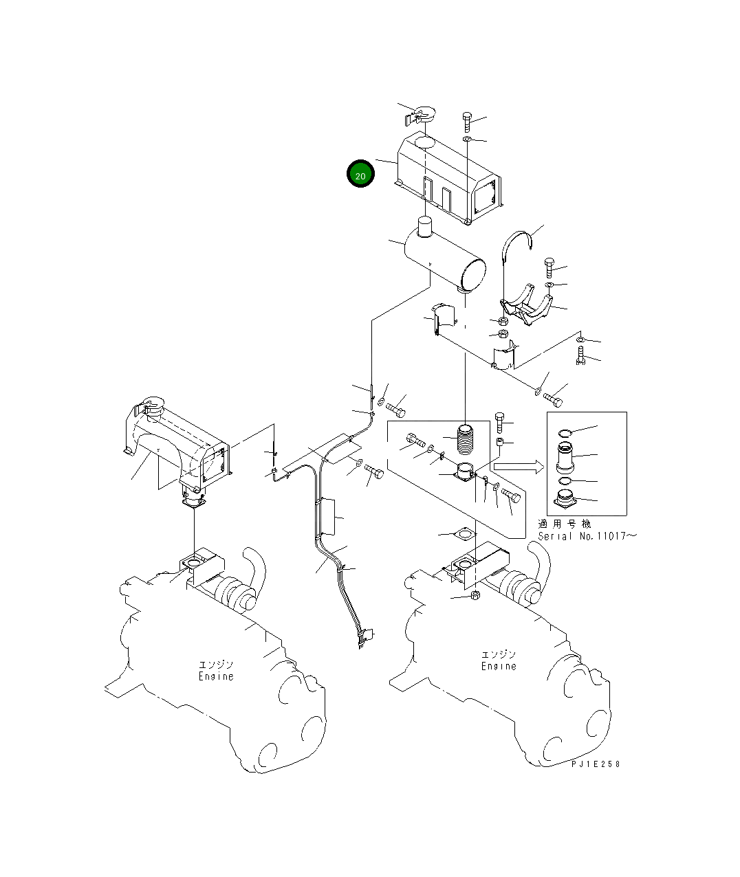 Крышка 21T-54-64311 Komatsu