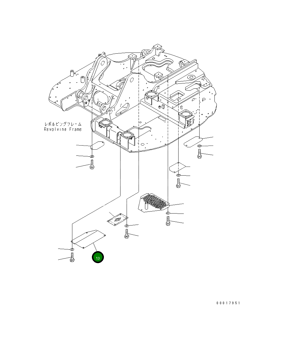 Крышка 22B-54-14980 Komatsu