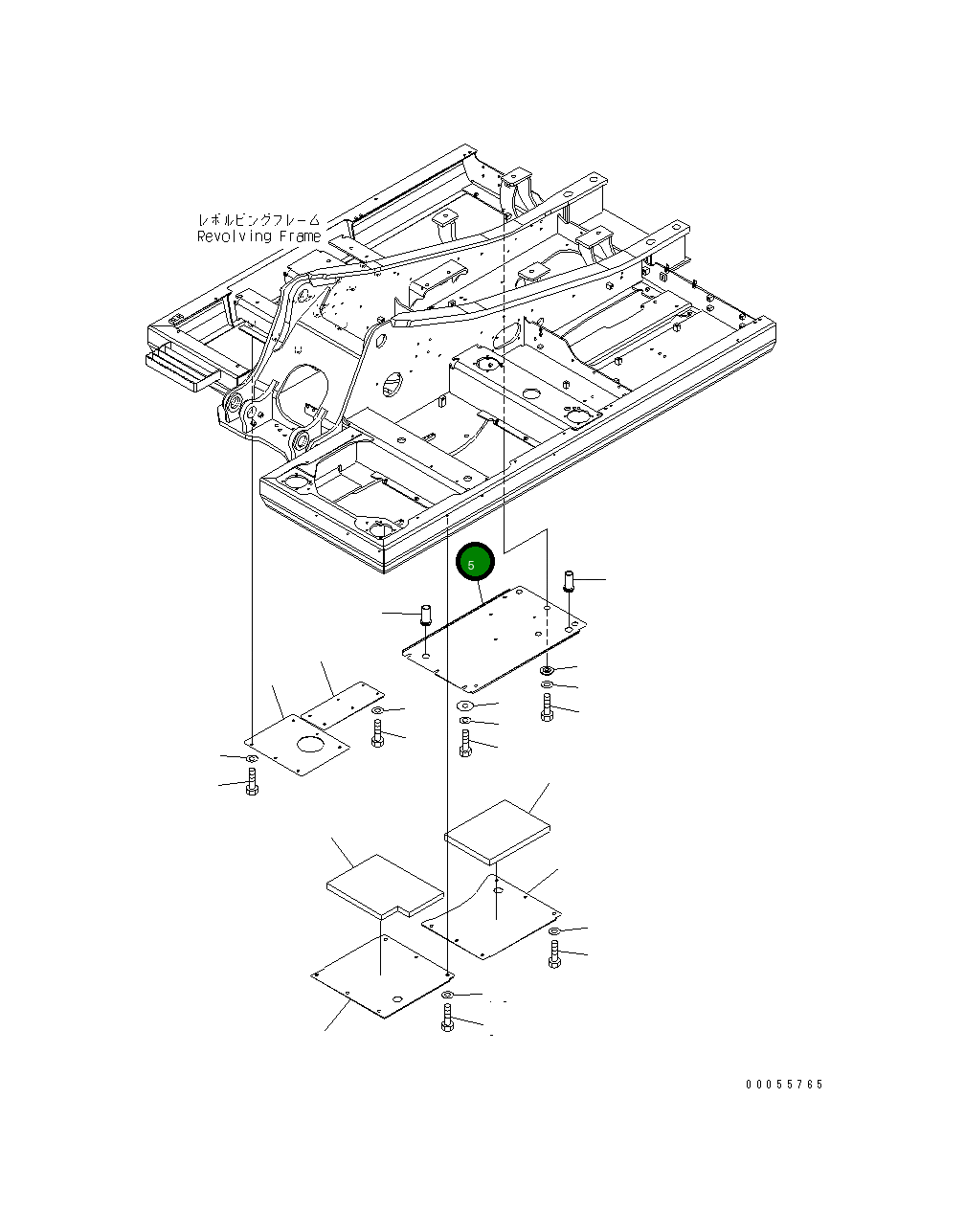 Крышка 21K-54-73651 Komatsu
