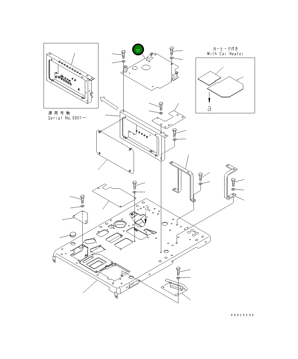 Крышка 23D-54-31342  Komatsu