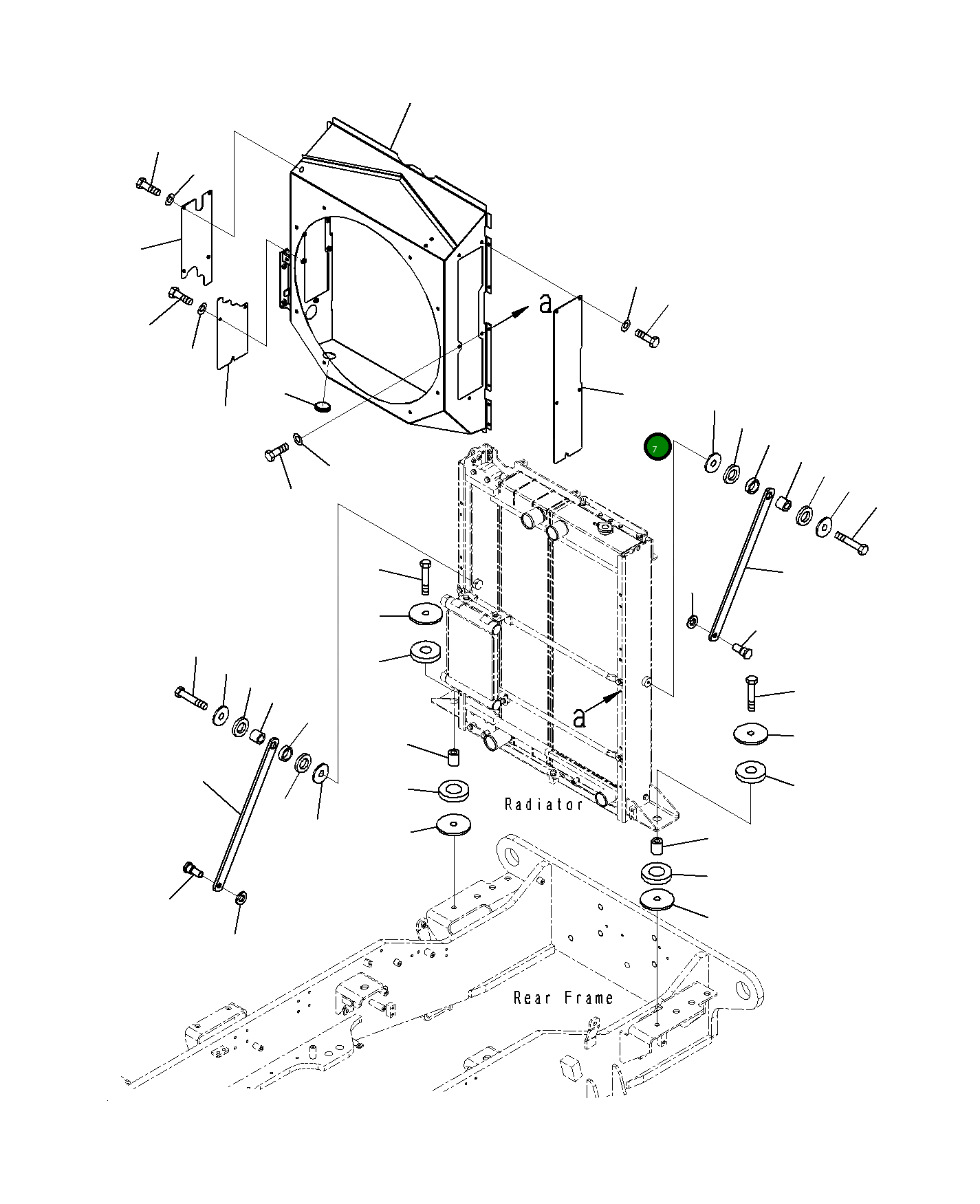 Крышка 23H-03-15281 Komatsu