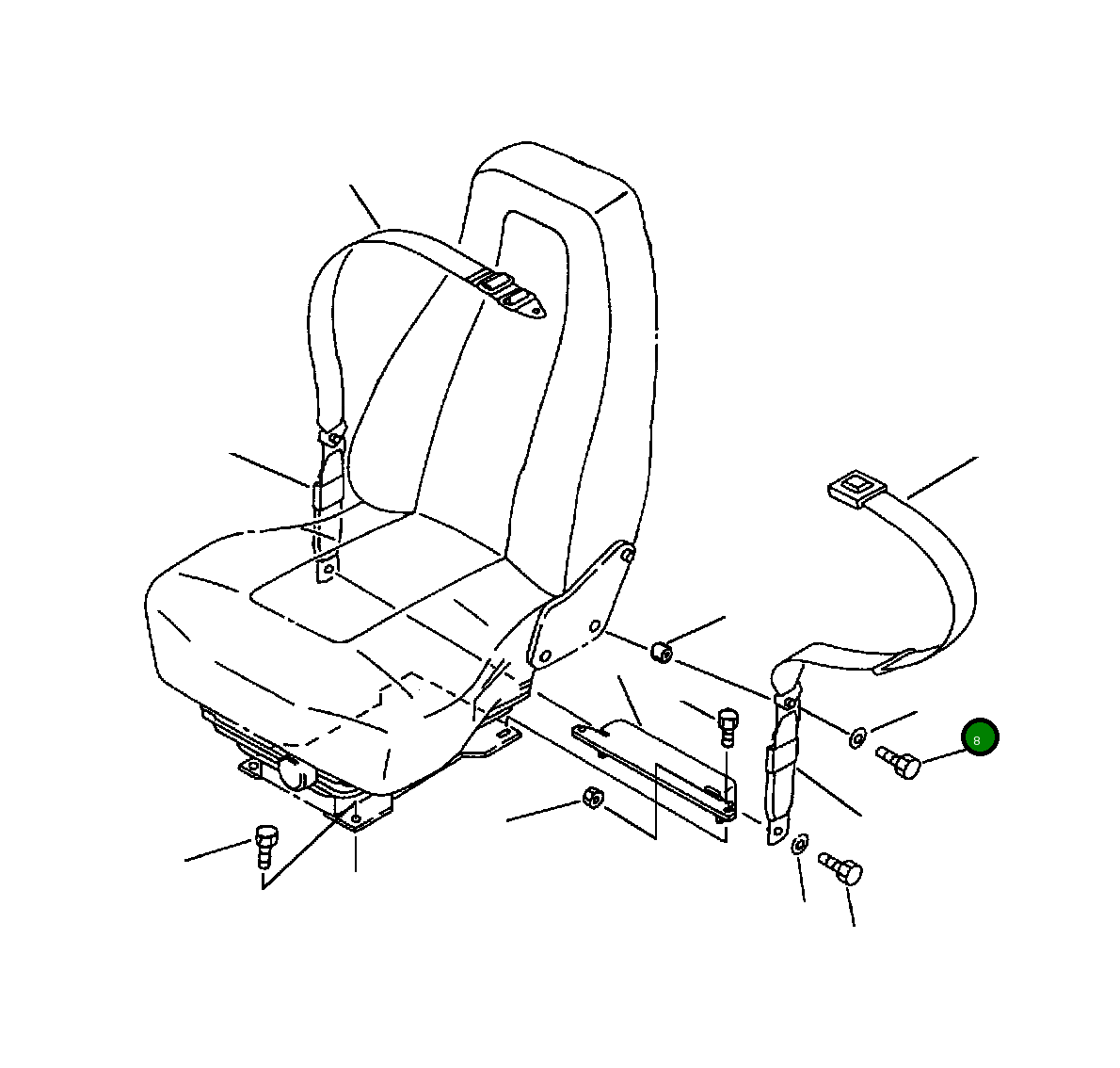 Болт 21 086 R1  Komatsu