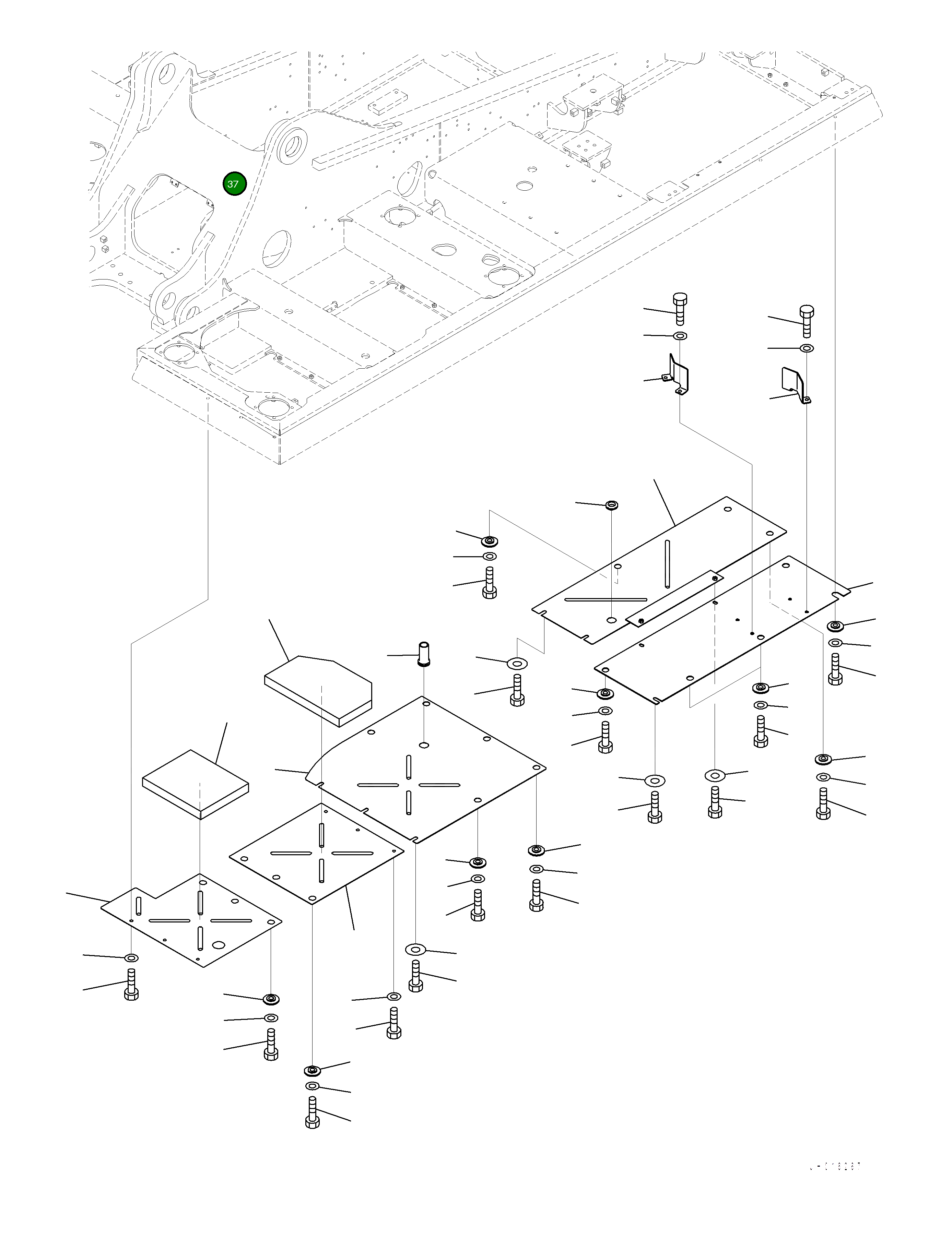Крышка 2A7-54-12221 Komatsu