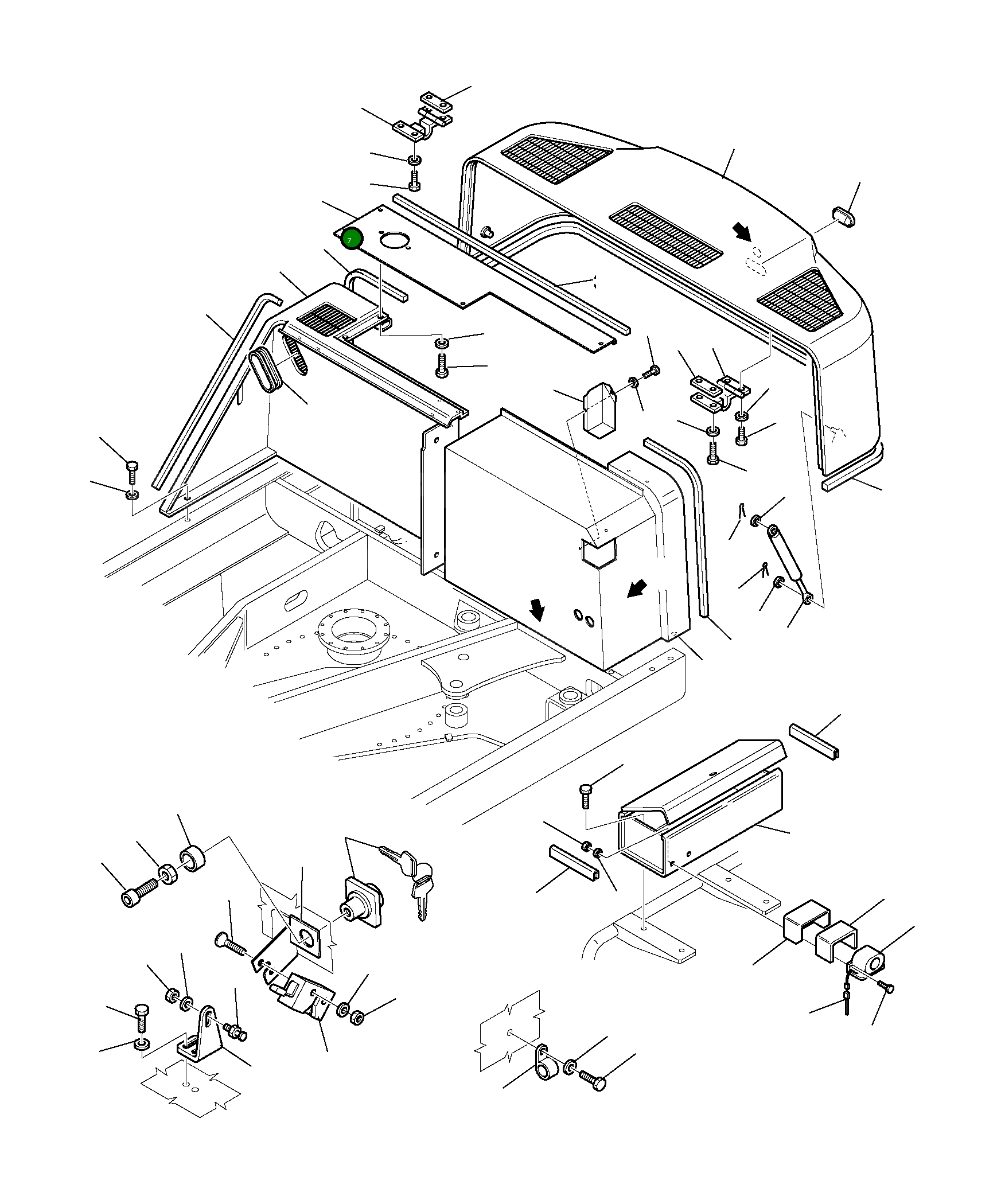 Крышка 21D-54-11122  Komatsu