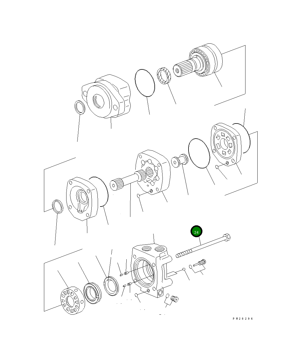 Болт ST14300  Komatsu