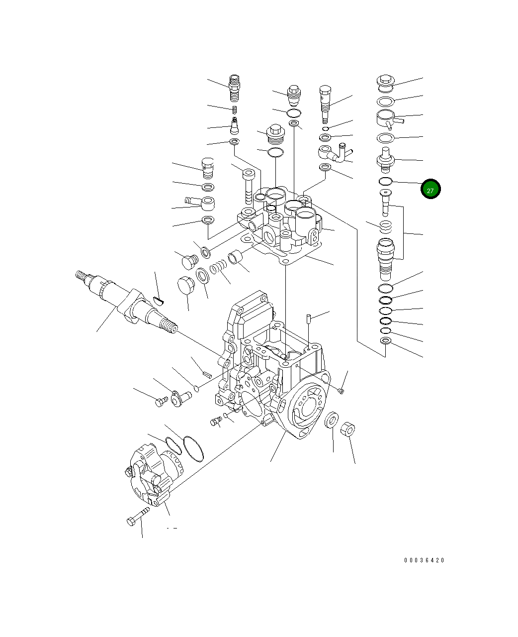 Кольцо уплотнительное (O-Ring) YM158553-51660 Komatsu