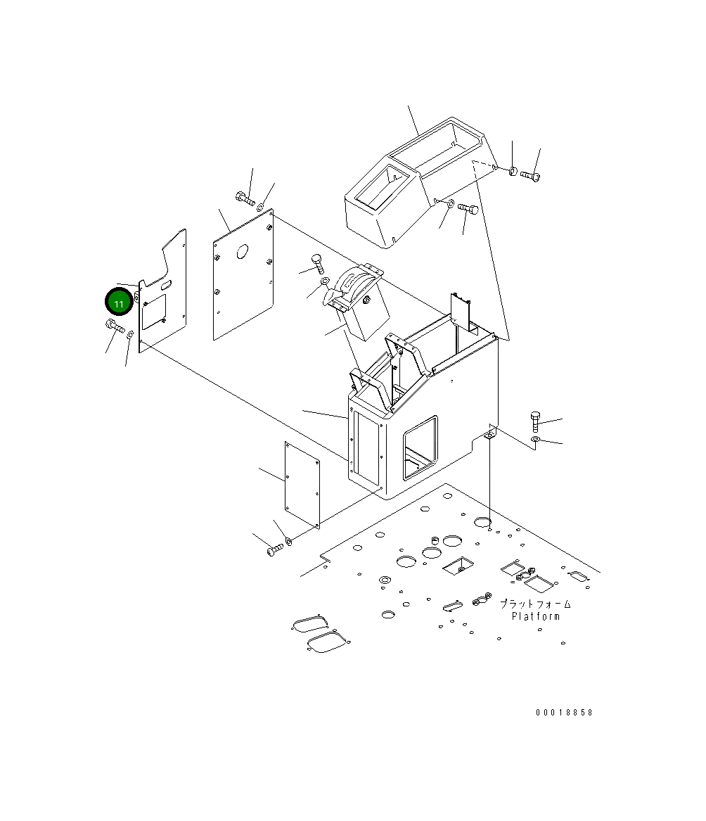 Крышка 23B-43-34616  Komatsu