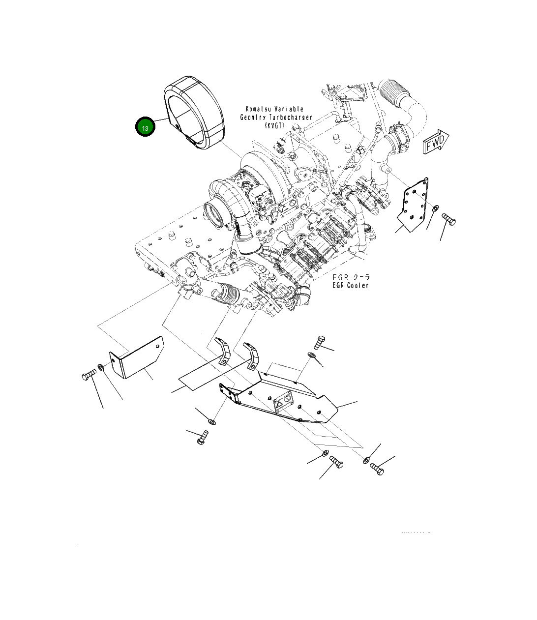 Крышка 6252-11-5950  Komatsu