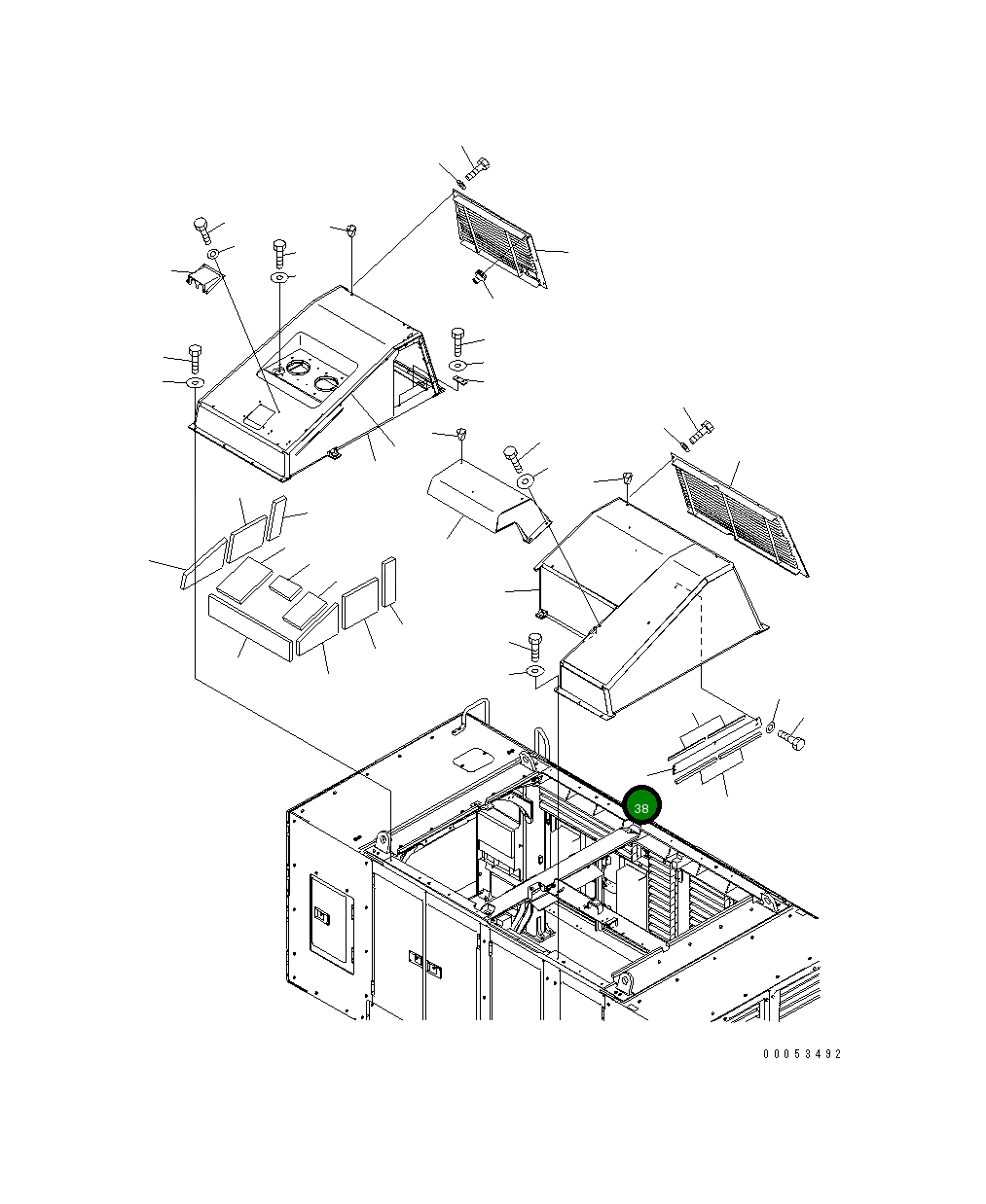 Крышка 21T-54-32411 Komatsu