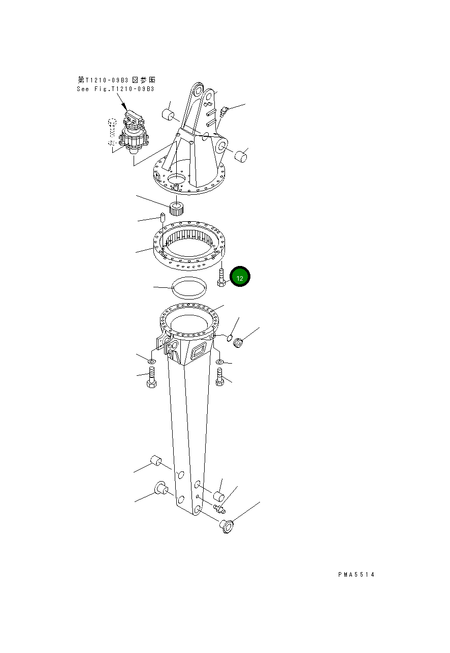 Болт 01011-82225  Komatsu