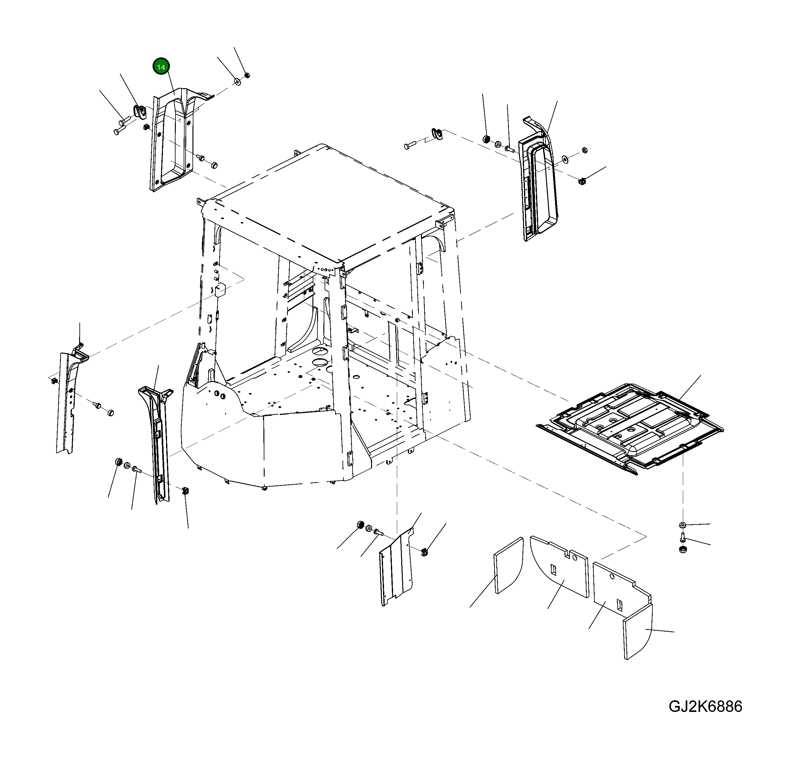 Крышка 423-56-H1M41 Komatsu