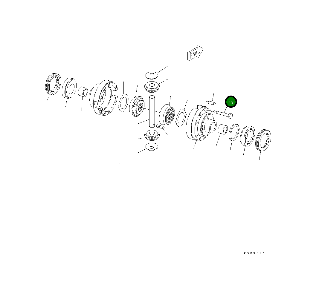 Болт 20E-23-K2280 Komatsu