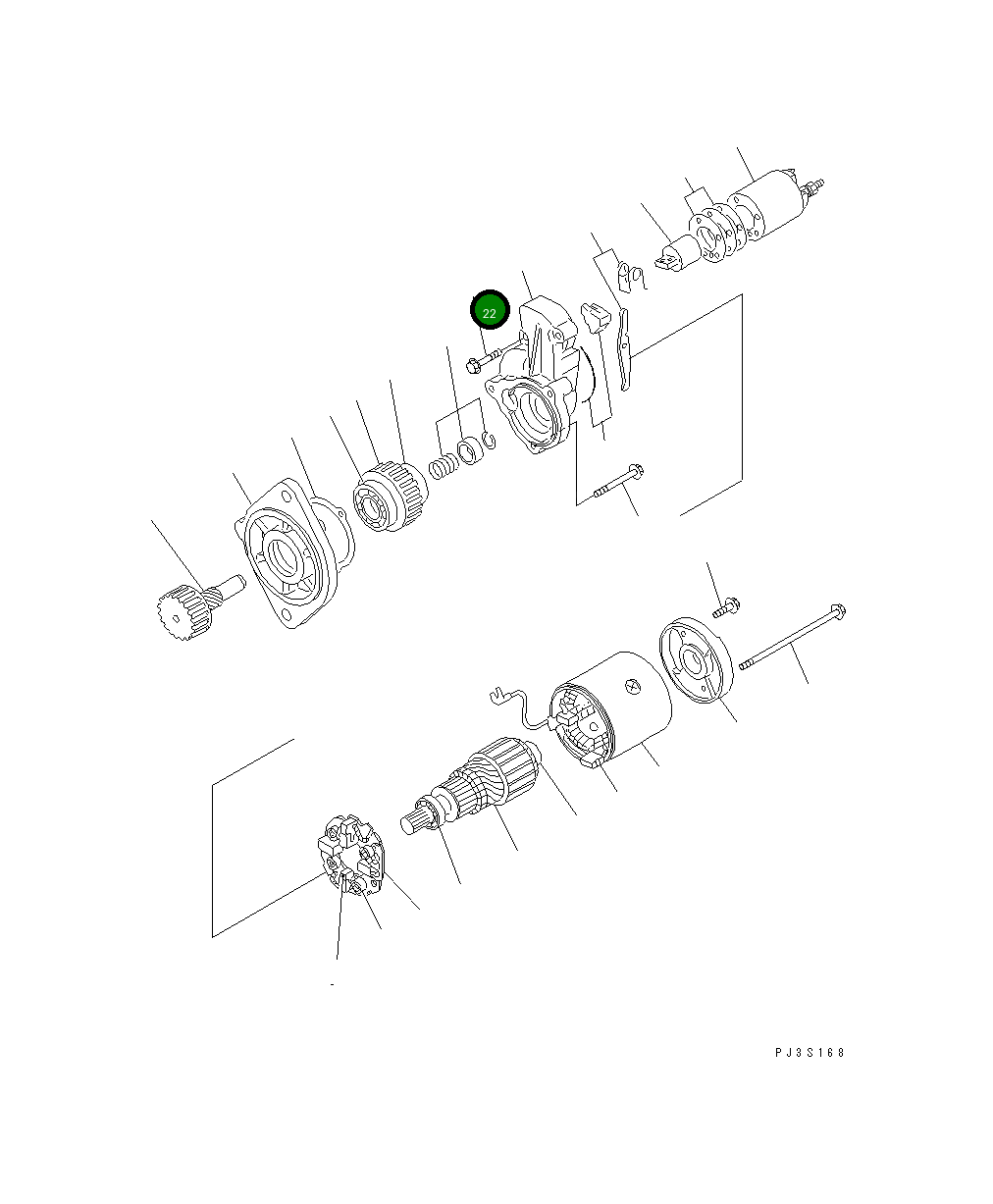 Болт YM26106-060322 Komatsu