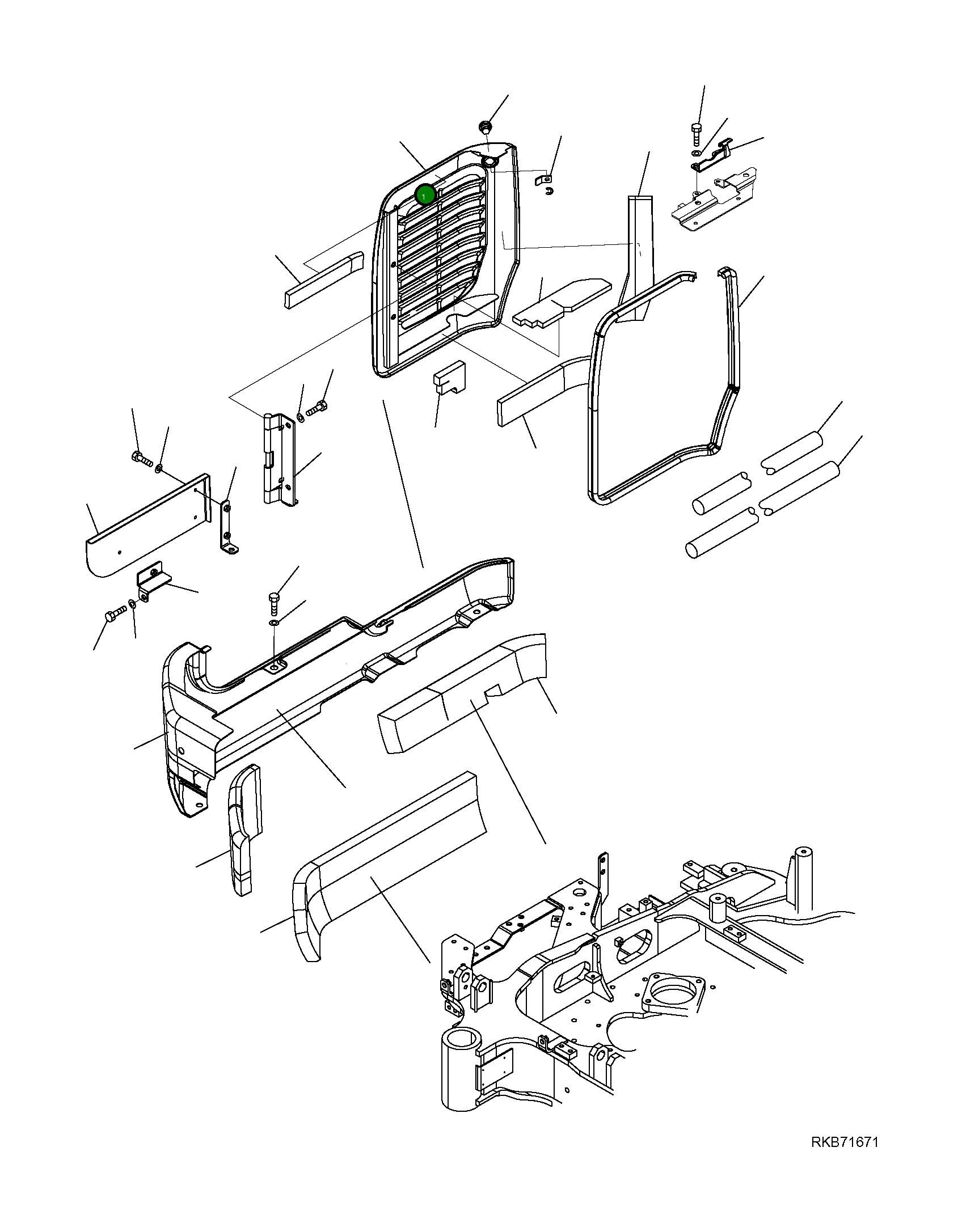 Крышка 22J-54-R5410  Komatsu