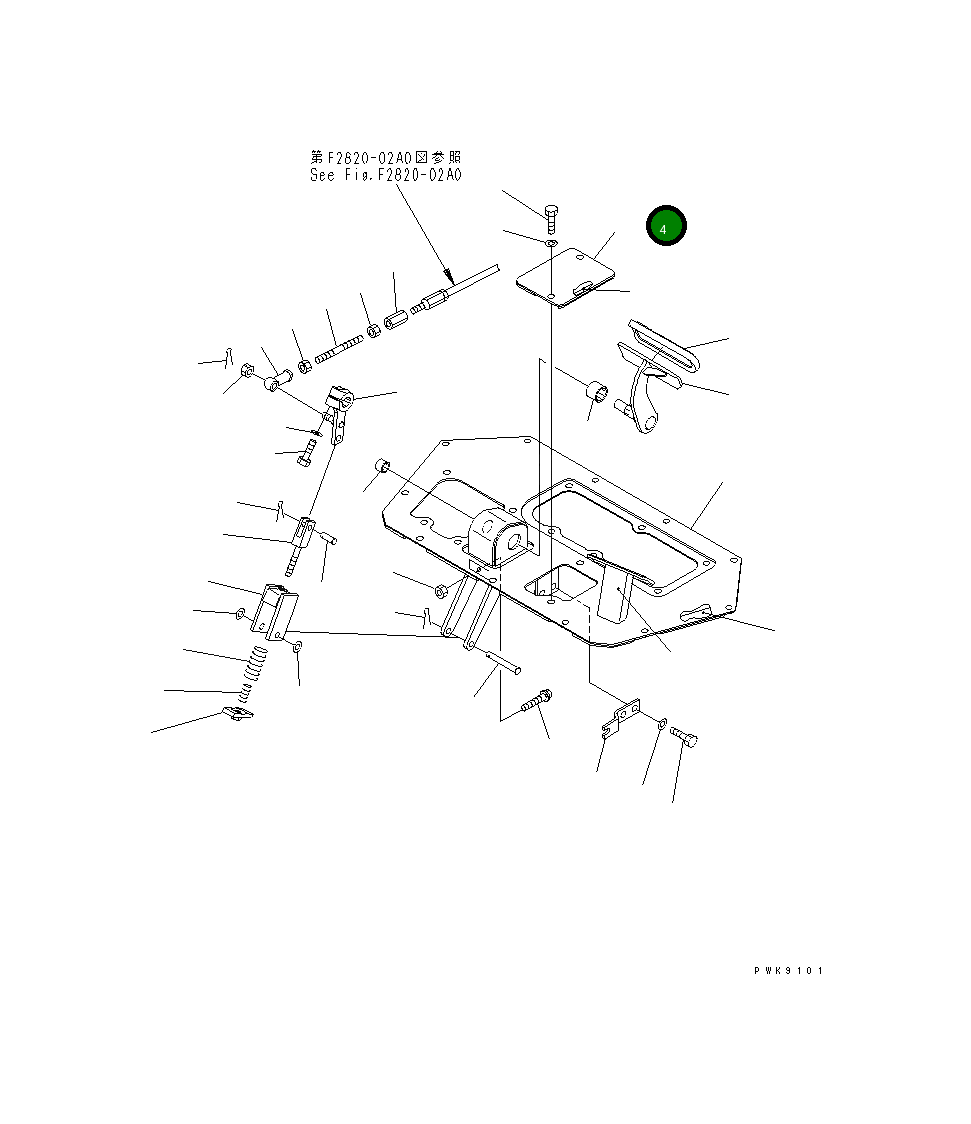 Крышка 14X-43-12350  Komatsu