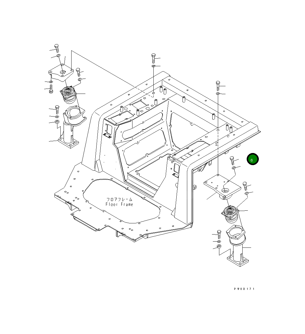 Болт 01010-81855 Komatsu