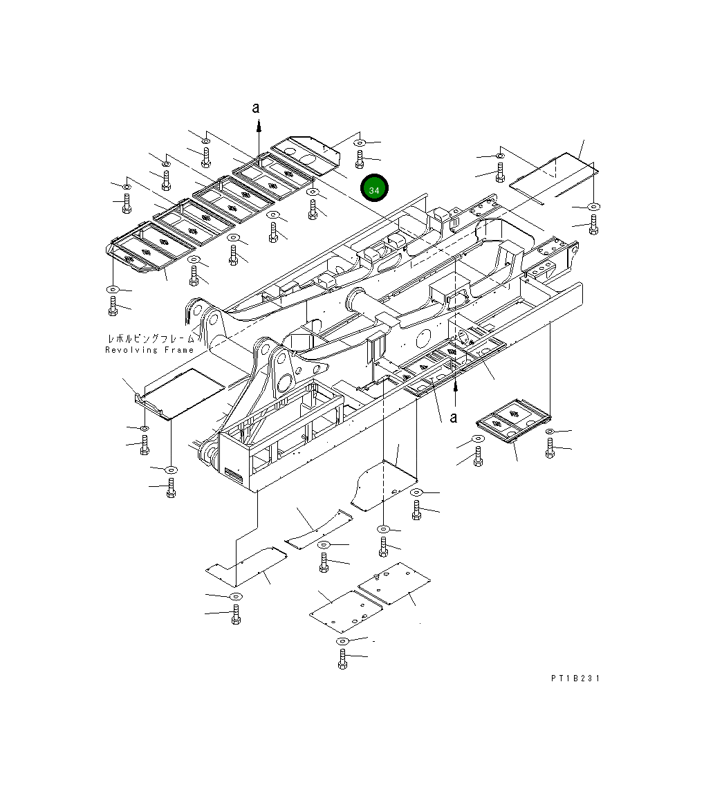 Крышка 21T-54-69570 Komatsu