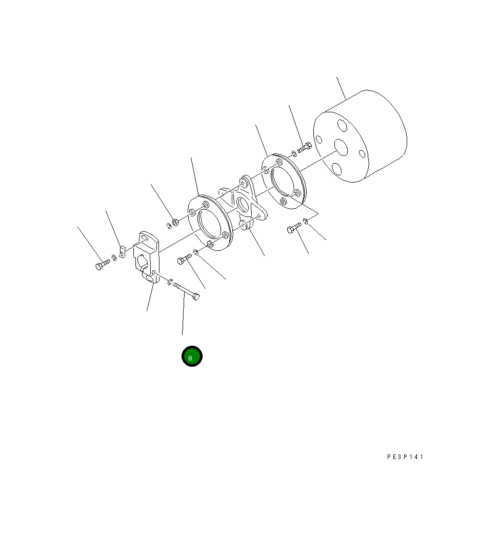 Болт ND949044-3730 Komatsu