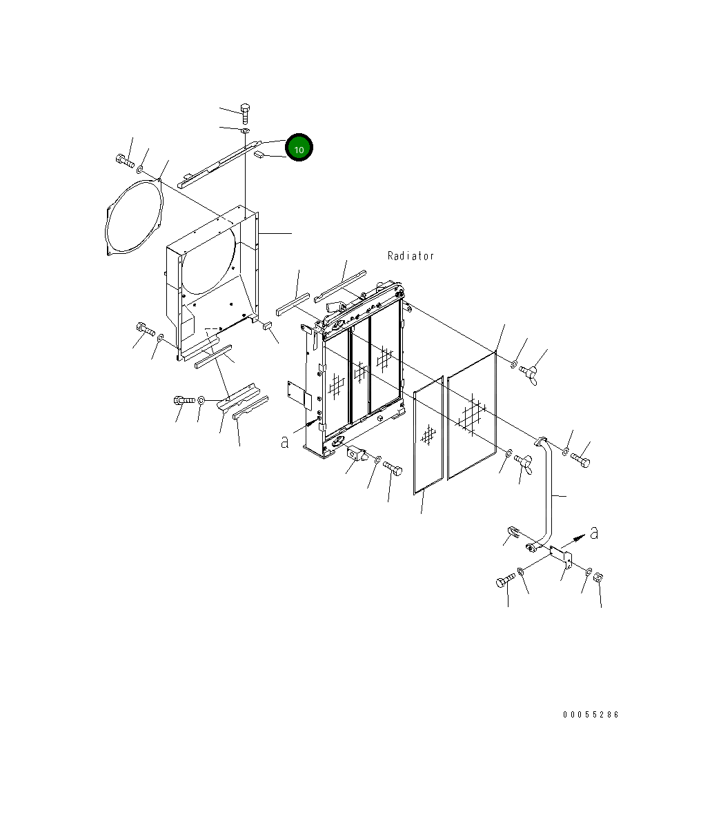 Крышка 21K-03-72252 Komatsu