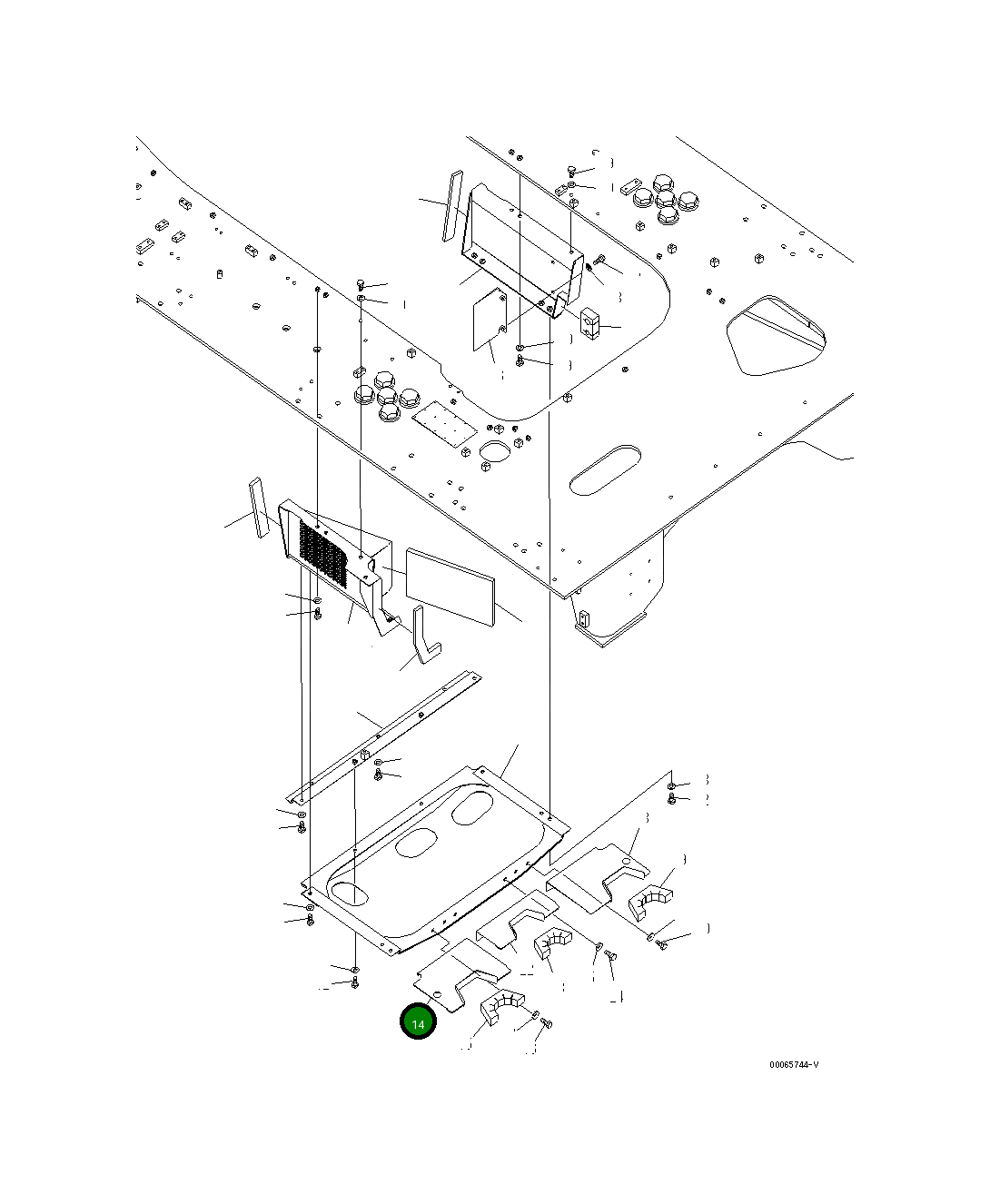 Крышка 21T-54-34941  Komatsu