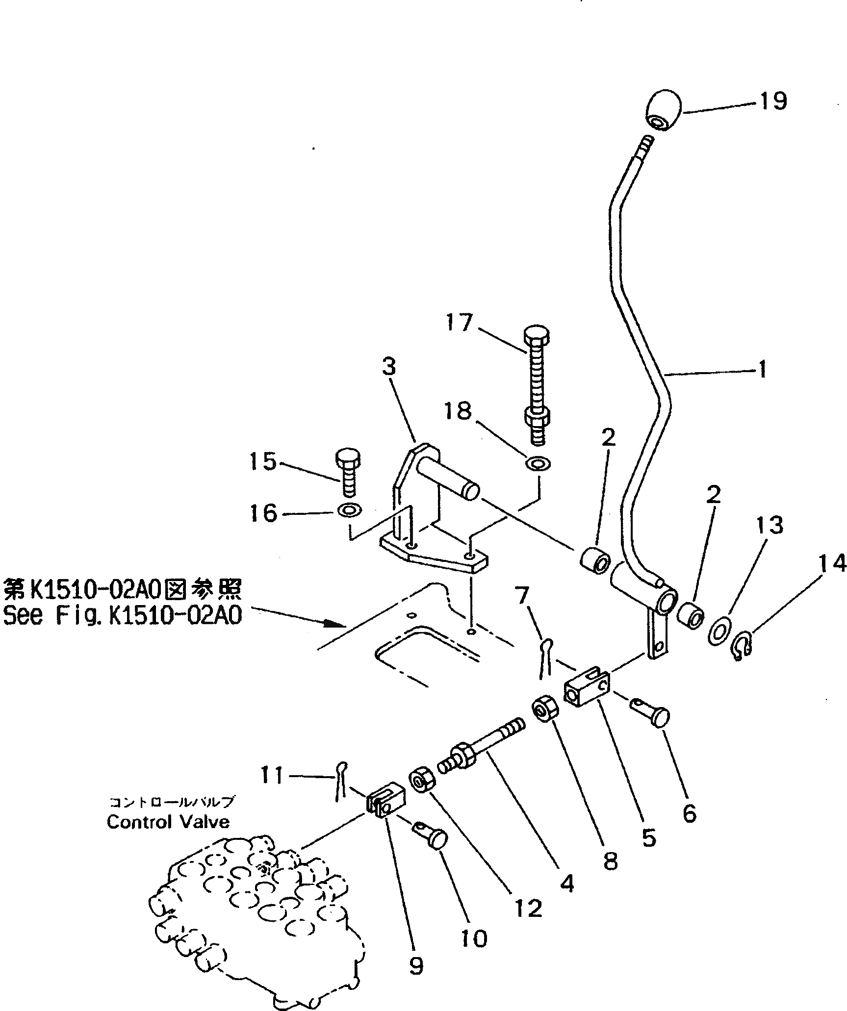 Болт 21X-43-23330  Komatsu