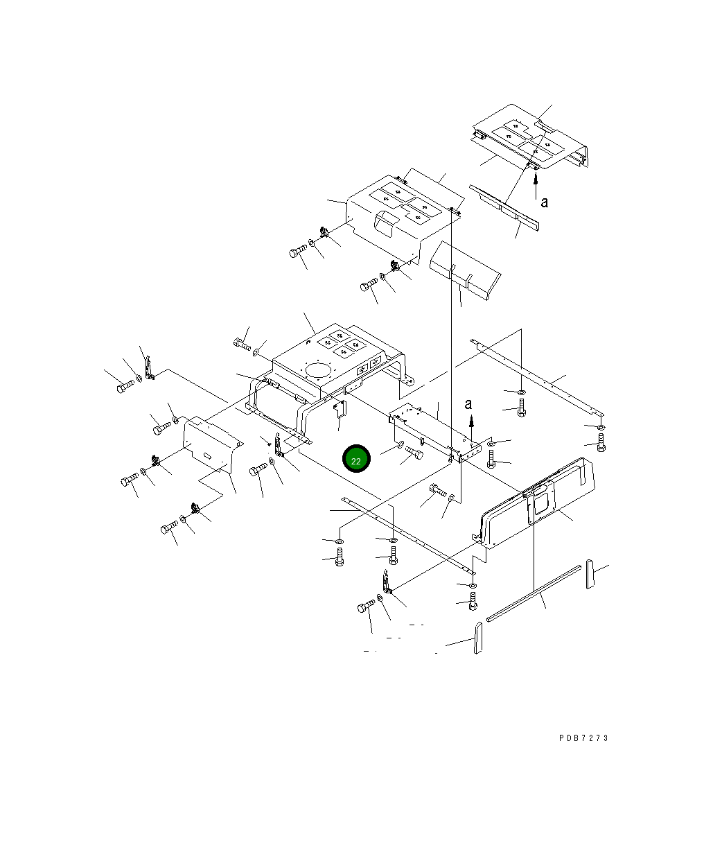 Крышка 209-54-73960  Komatsu