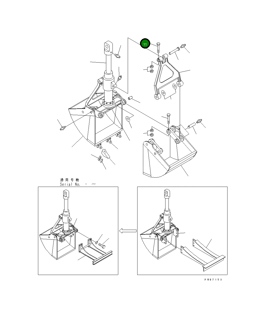 Болт ARK200CSB70-11  Komatsu