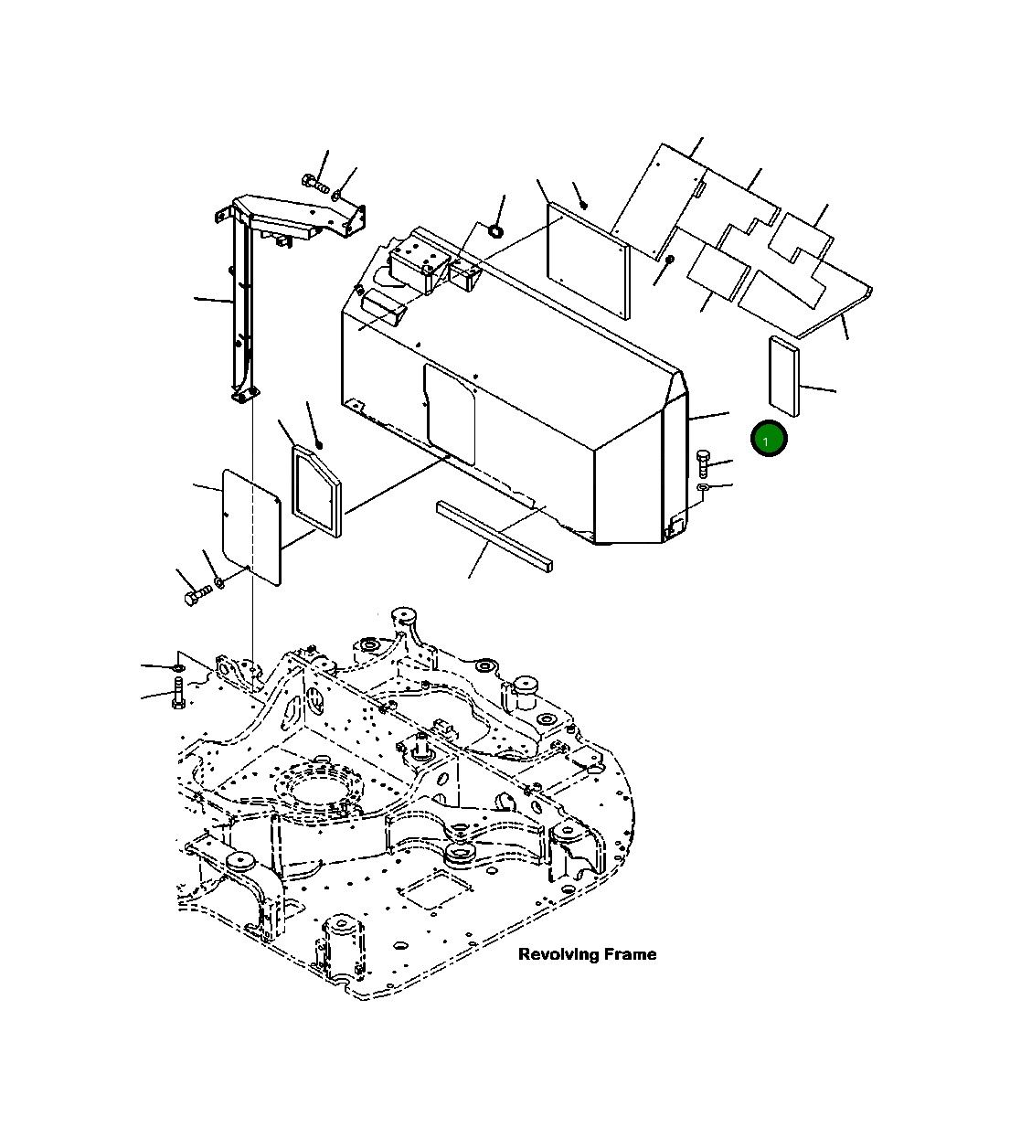 Крышка 22P-54-11711 Komatsu