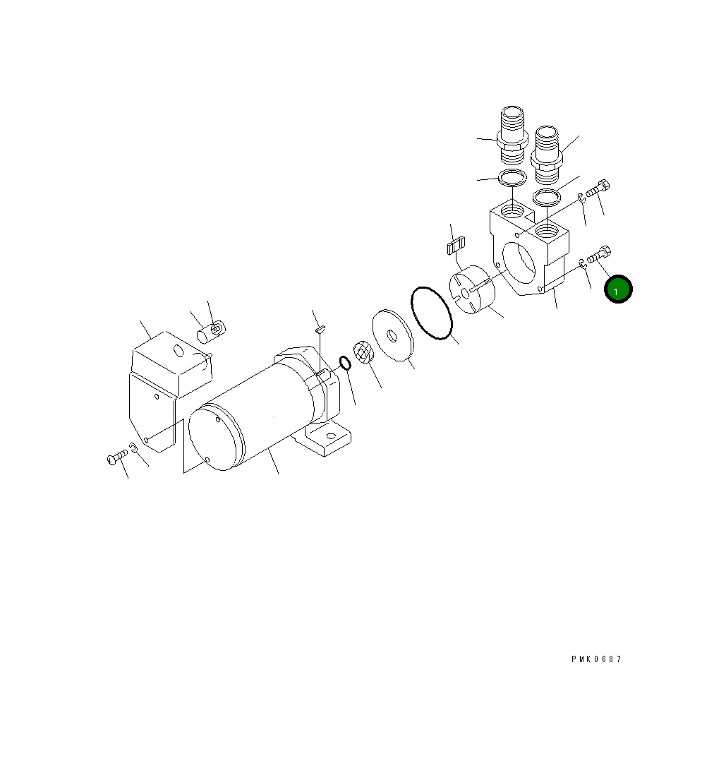 Болт 205-04-K1250  Komatsu