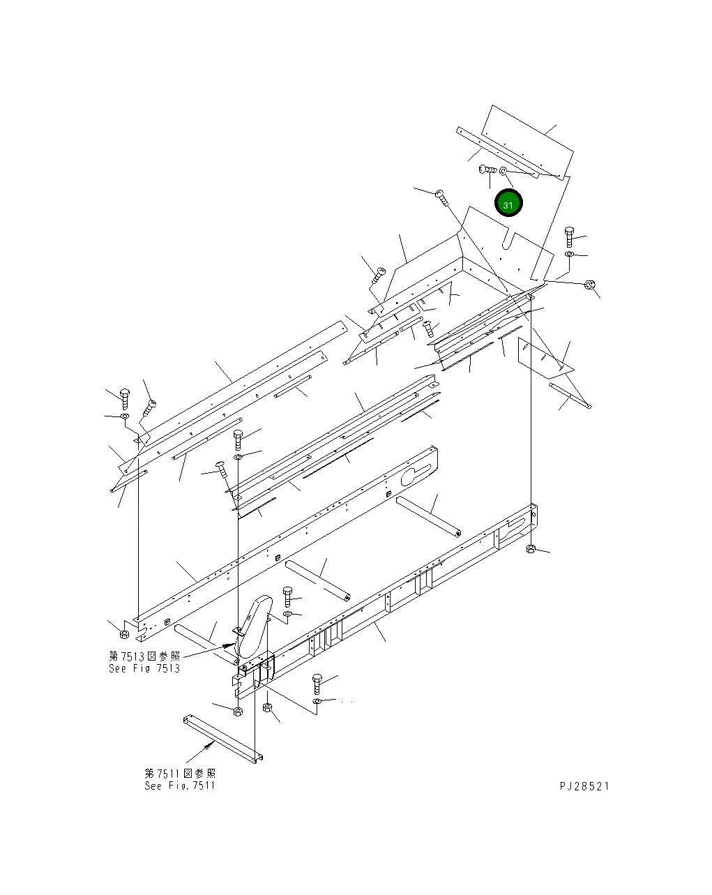 Болт KWKKS-75-11760 Komatsu