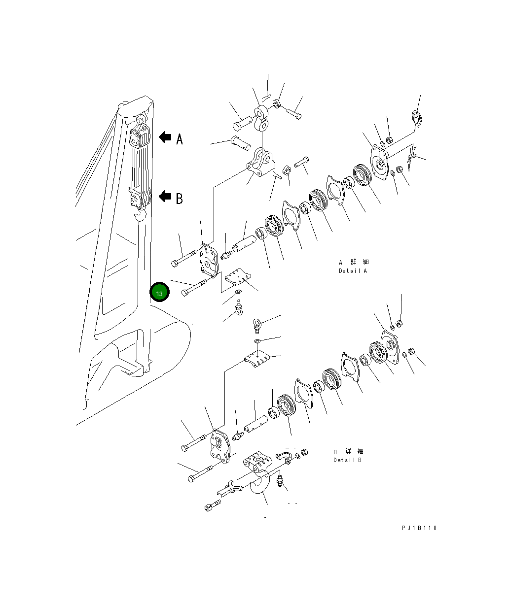 Болт 176-70-11170  Komatsu