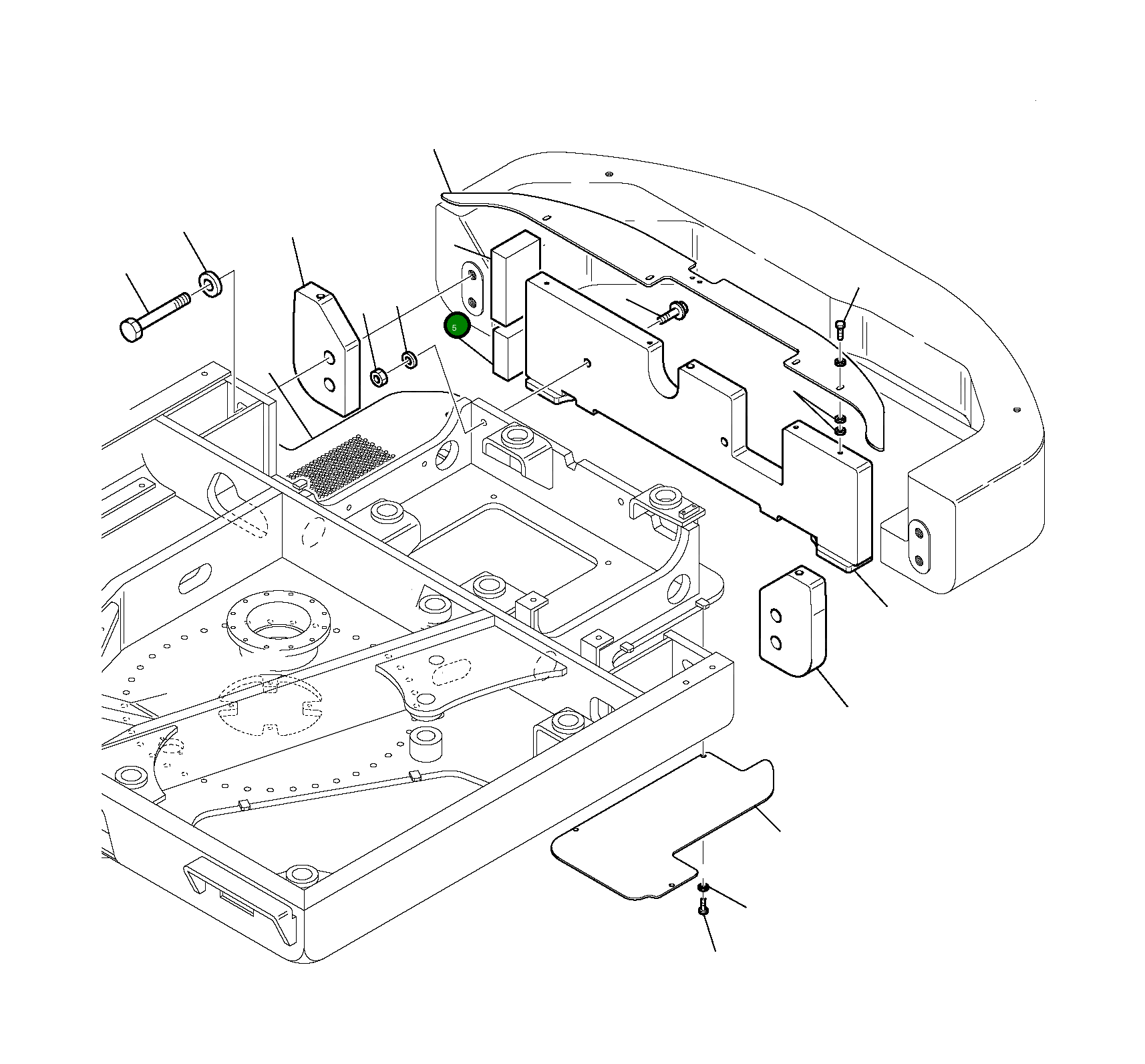 Крышка 21D-46-11350 Komatsu