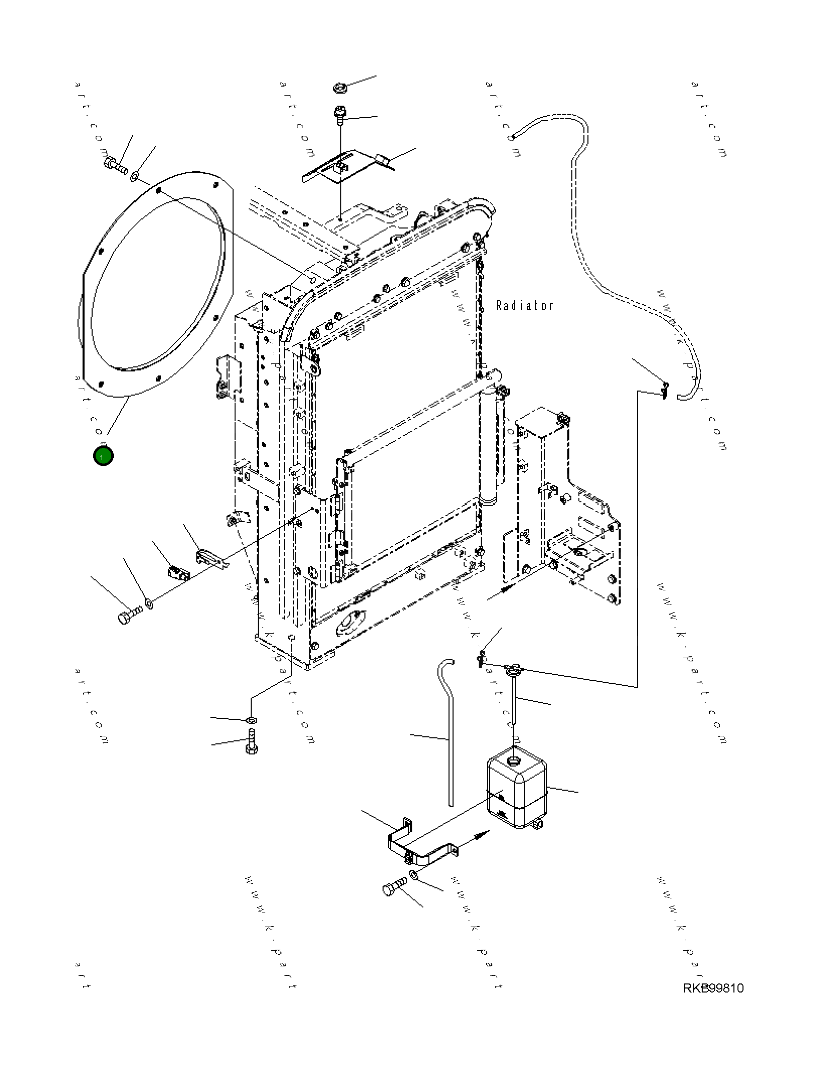 Крышка 21K-03-41750 Komatsu