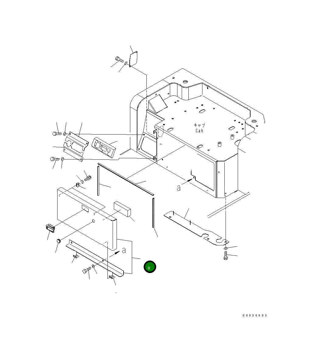 Крышка 22M-54-27910 Komatsu
