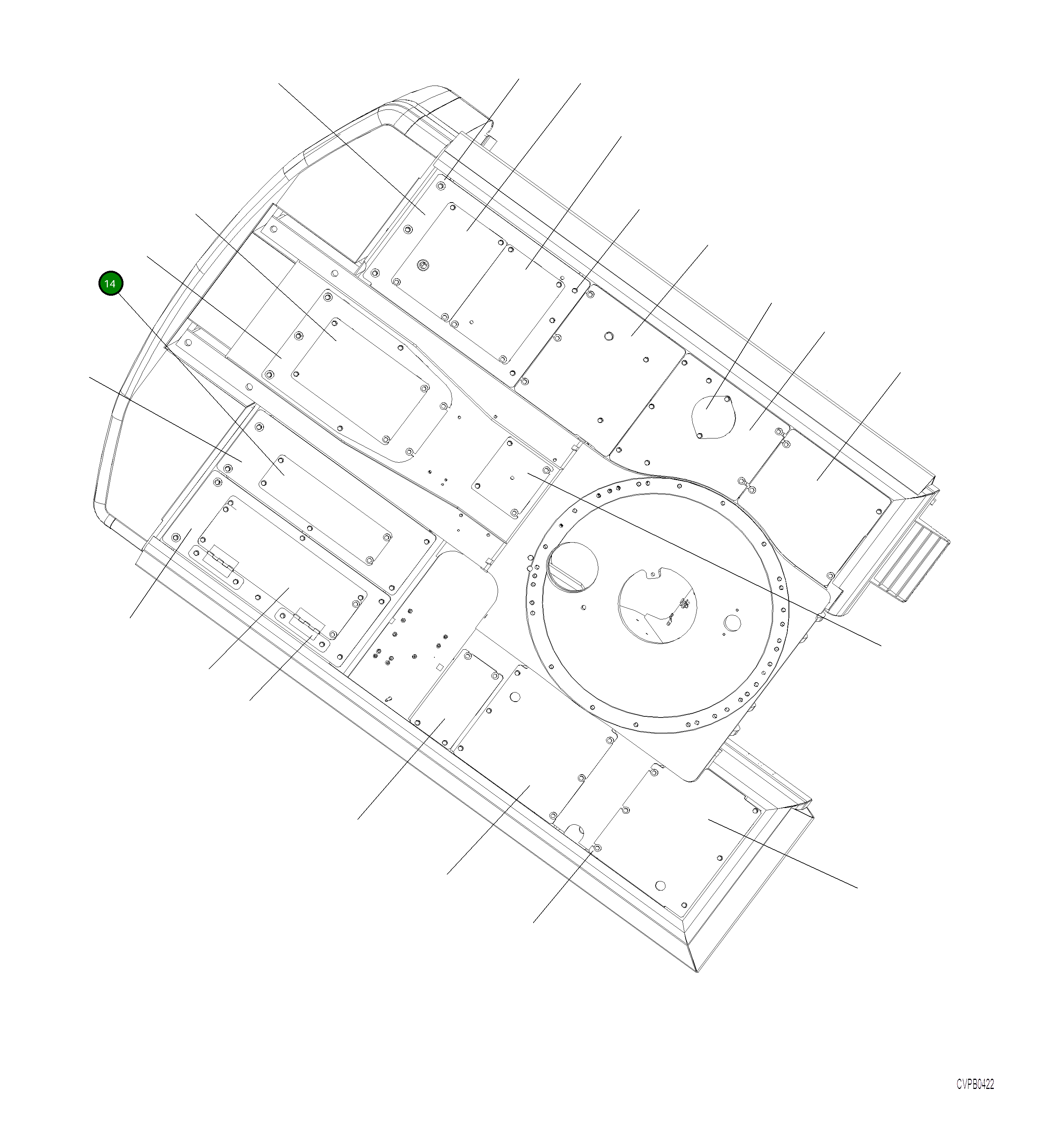 Крышка 20Y-54-A1250 Komatsu