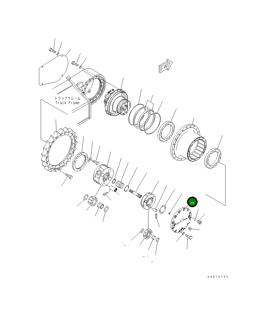 Крышка 20Y-27-31150  Komatsu