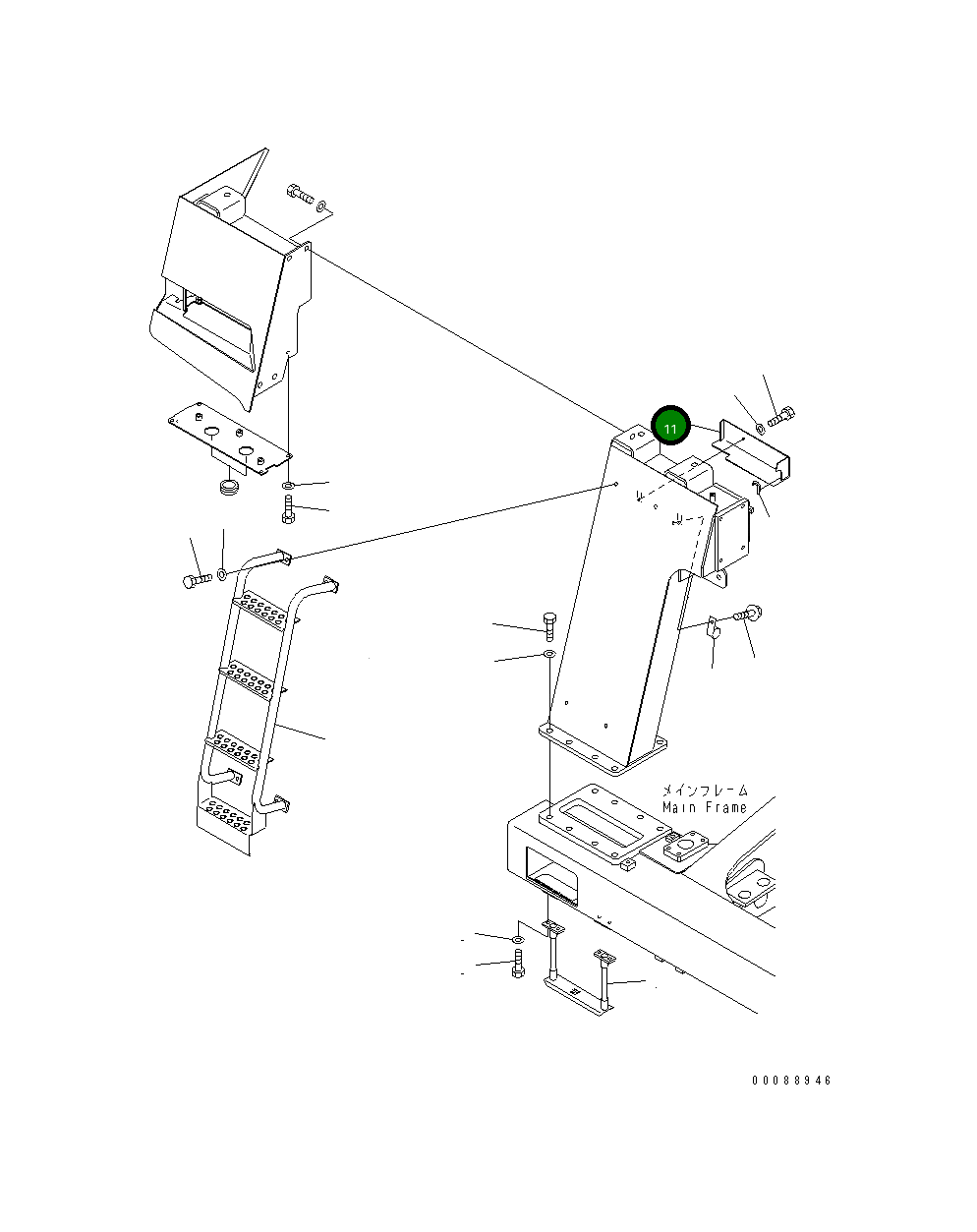 Крышка 569-54-88850 Komatsu