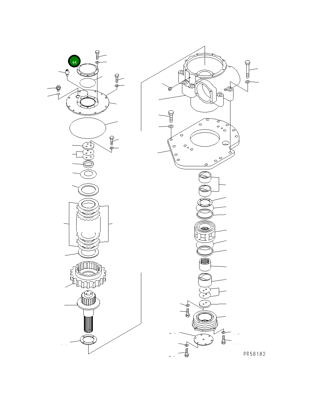 Крышка 235-70-45350  Komatsu