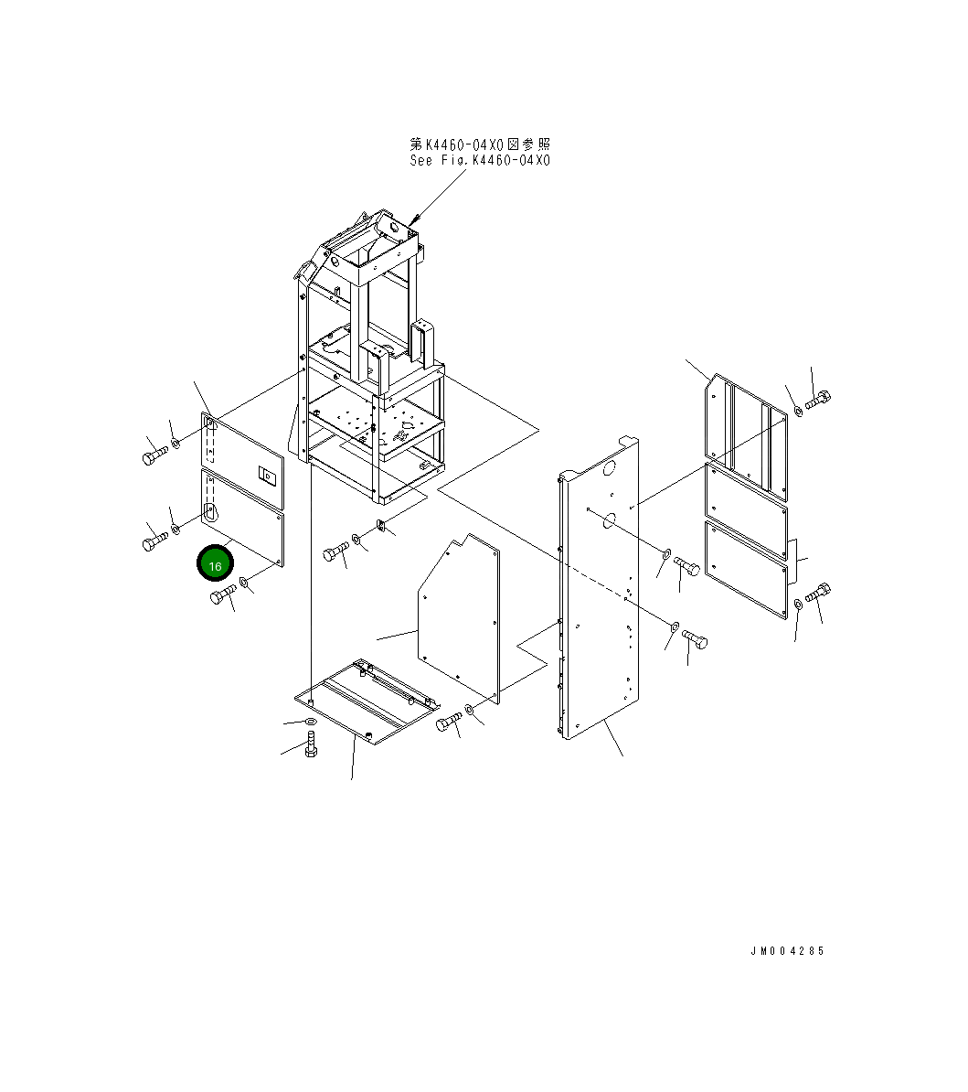 Крышка 428-54-24450  Komatsu