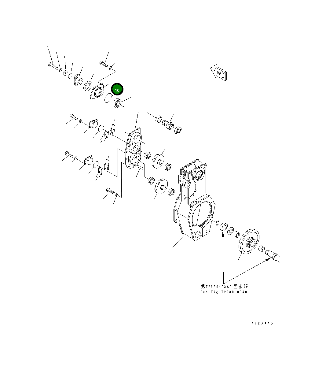 Крышка 12G-X56-1130  Komatsu