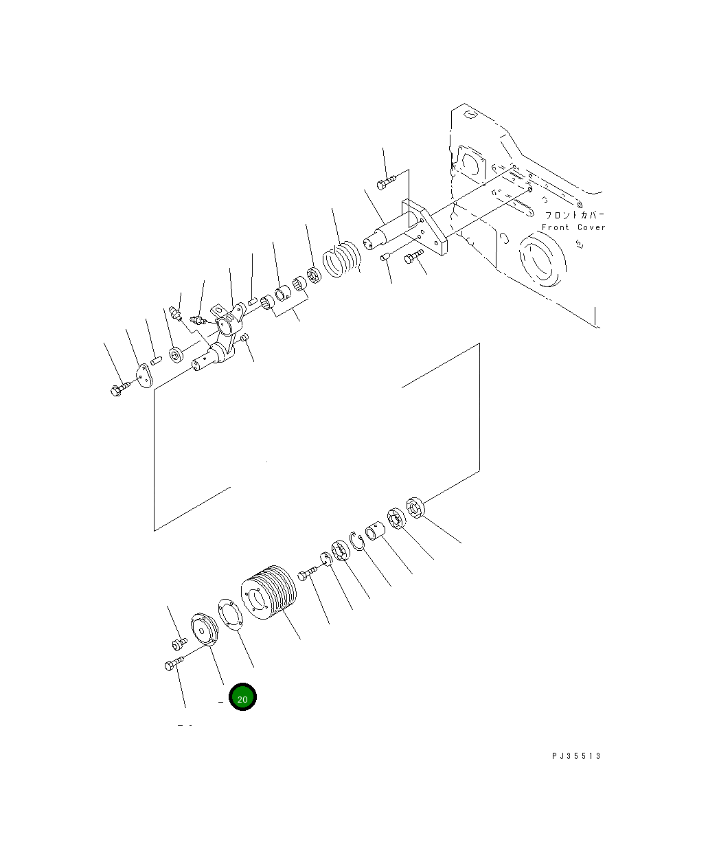 Крышка 6166-61-2730  Komatsu