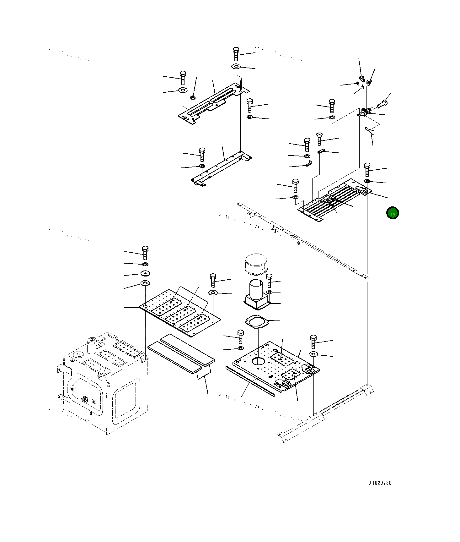 Крышка 20Y-54-78990 Komatsu
