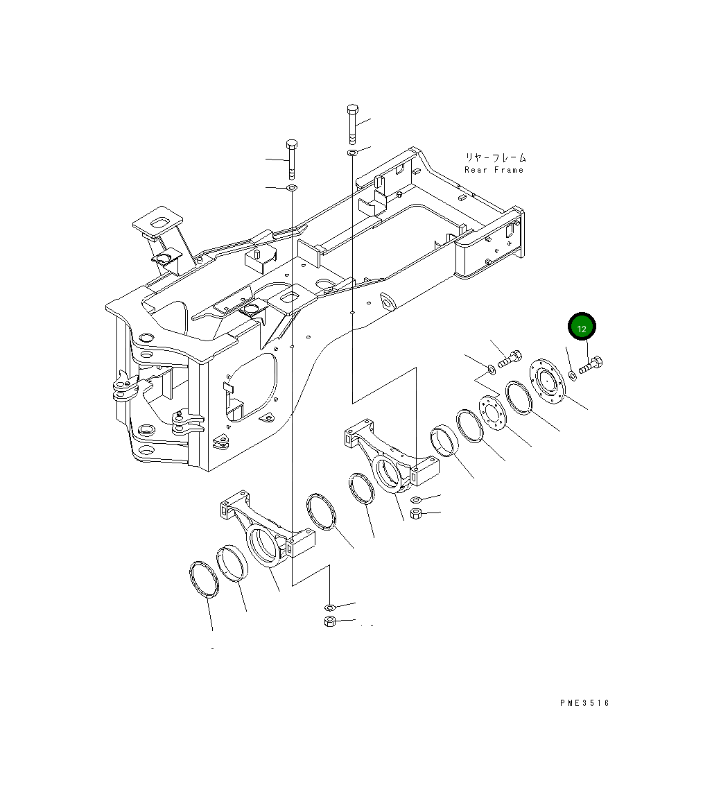 Болт 01010-61655 Komatsu