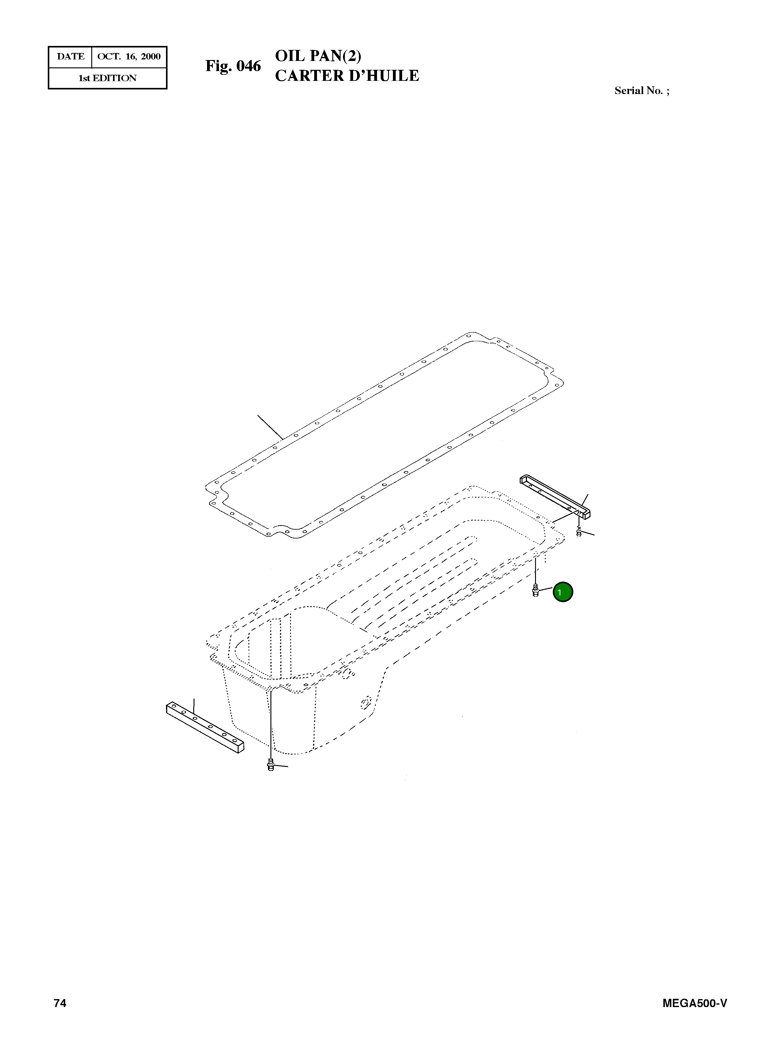 Болт 3032674  Komatsu