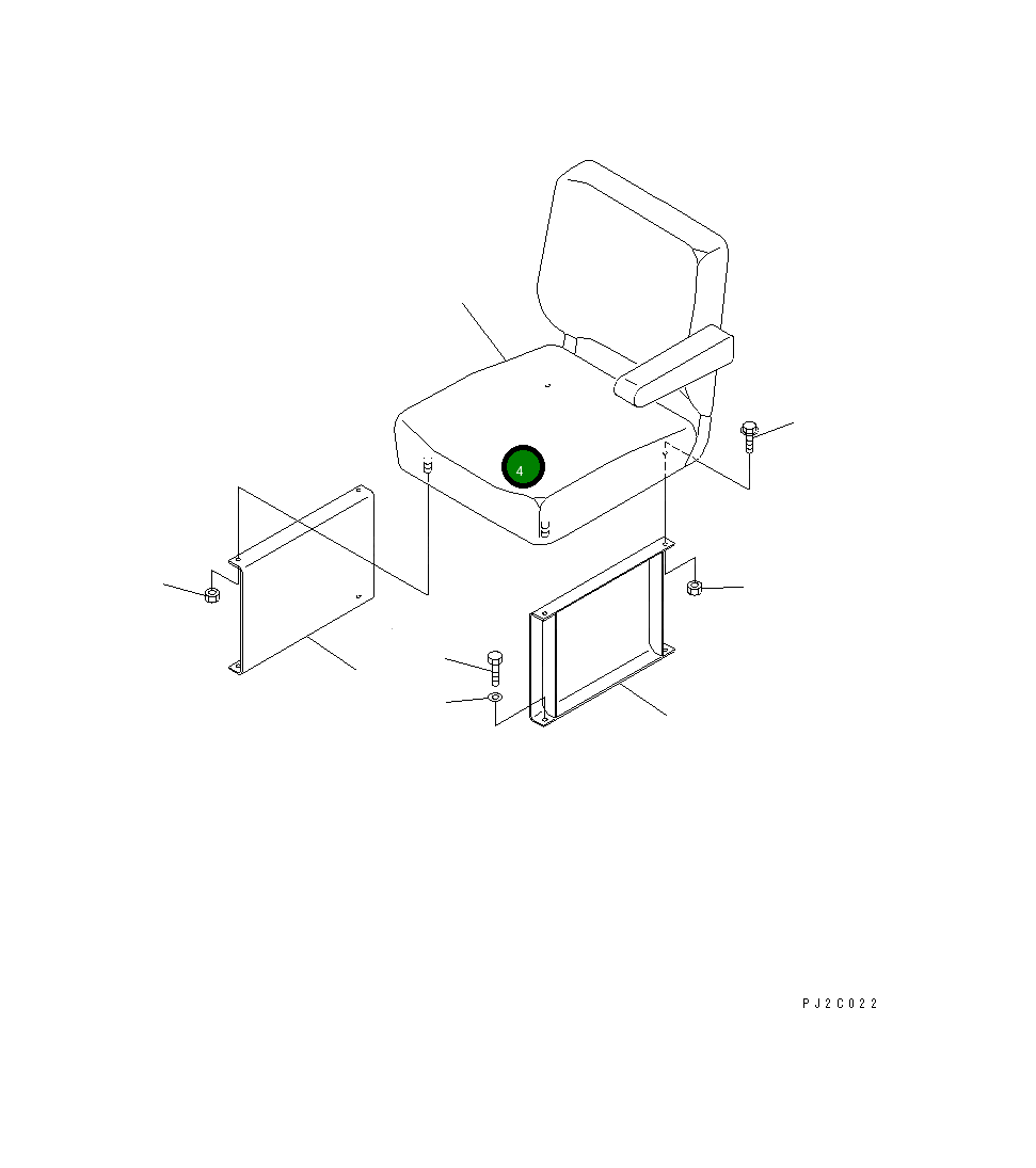 Крышка 201-54-61681  Komatsu